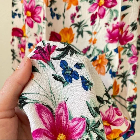 ROBERT LOUIS WHITE FLORAL TIERED MAXI SKIRT - Picture 7 of 8